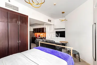 Furnished Studio with attached Balcony | Pool View
