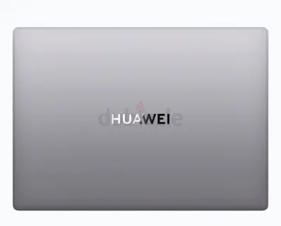 Huawei laptop - slim silver notebook (top view)