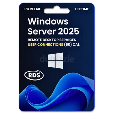 Windows Server 2025 RDS User / Device 50 Cals Geniune Key