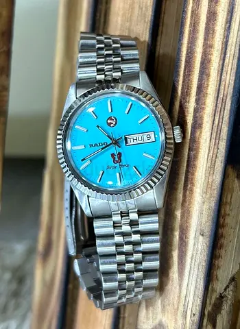 Rado Purple Horse Vintage Automatic – Turquoise Blue Dial – Day-Date – Swiss Made I
