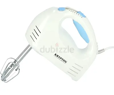 Krypton Hand Mixer - White/Blue, Lightweight (used)