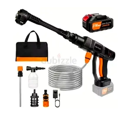 Cordless Pressure Washer Gun - 21V 3000mAh Battery (10Pcs), 9-12M Range, 0-180° Nozzle