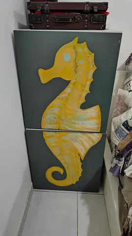 Hand-painted Seahorse Cabinet Doors / Decorative Panels