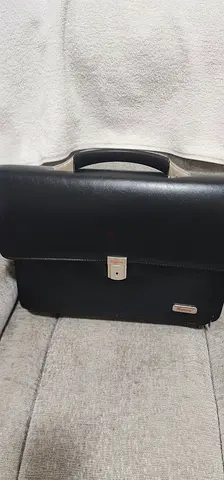 Regency Black Faux Leather Briefcase