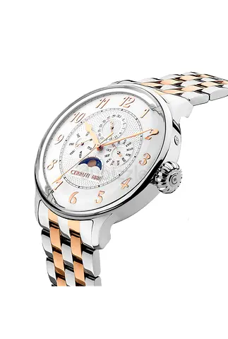 Cerruti 1881 Two-Tone Mens Automatic Watch with Moonphase