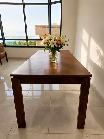 PAN HOME Solid Wood Dining Table - 8 Seater- Under Warranty
