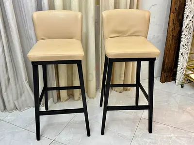 Italian Leather Comfy biege bar stools