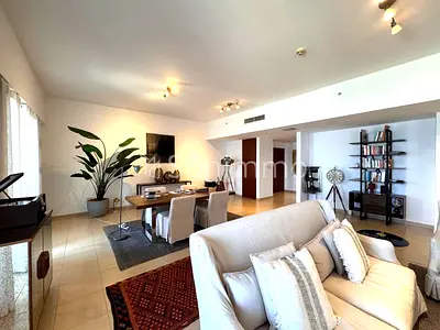 Spacious Furnished 1BR | Sea view | High floor