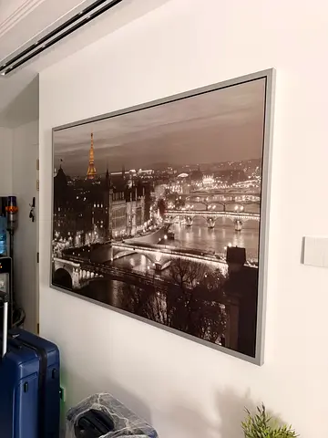 Framed Sepia Cityscape Wall Art (Large)