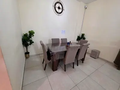 6-Seater Dining Table with Upholstered Chairs
