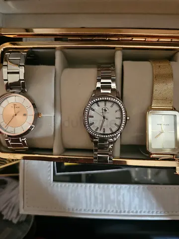 Lot of 3 womens wrist watches - mixed styles, working condition
