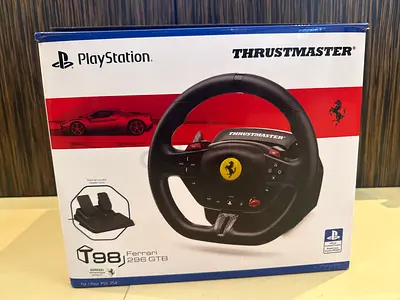 Thrustmaster T98 Ferrari 488 GTB Racing Wheel (PlayStation) - Boxed