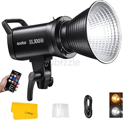 Godox SL100Bi Bi-Color LED Video Light,with RC-A6 Remote Control, 2800-6500K TLCI 97+ CRI 96+,11 Lig