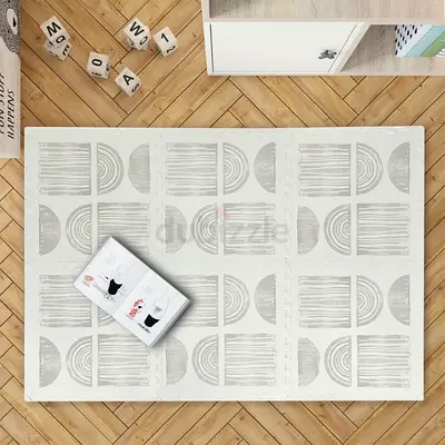 MINI MINDS Baby Playmat | Non-Toxic Set of 6 EVA Foam MAT Tiles (180x120cm)