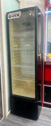 Upright Glass Door Display Refrigerator - Single Door, Used