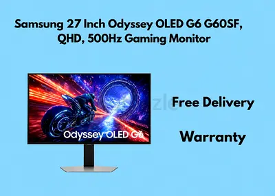 Samsung 27 Inch Odyssey OLED G6 G60SF, QHD, 500Hz Gaming Monitor