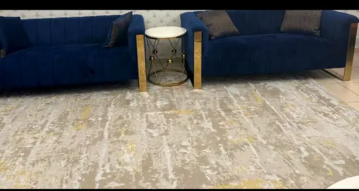 2+2 Danube royal blue sofa no coffee table