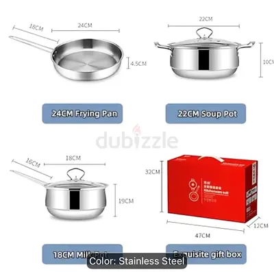 5pcs Stainless Steel Cookware Set