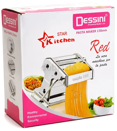 Dessini Stainless Steel Pasta Maker 150mm – Manual Noodle  Pasta Machine – Brand New