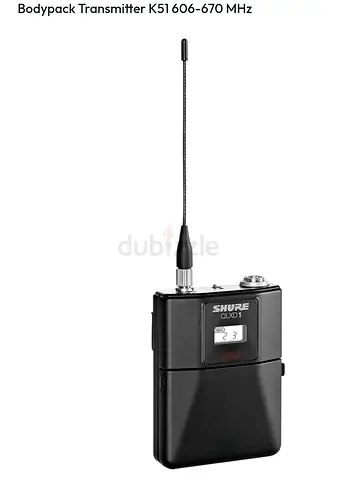 Shure Bodypack Wireless Transmitter (K51 606-670 MHz) - Good Working Condition