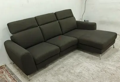 Boconcept drak gray lshape sofa headrest sofa