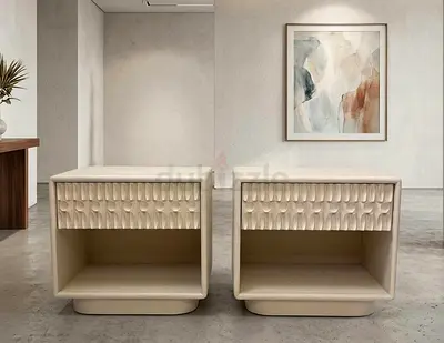Crate and barrel Playa Carved Nightstands