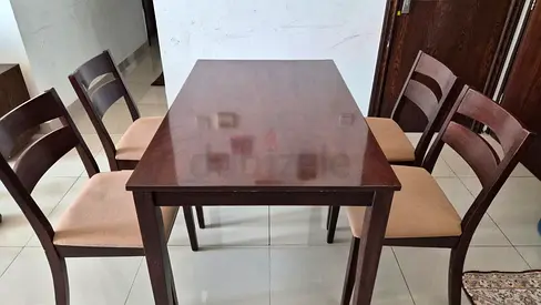 Bahamas Wooden 4 seater dining set