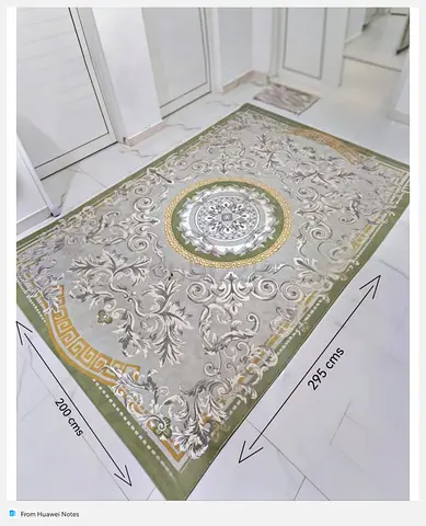 Large Decorative Area Rug 200x295 cm – Classic Floral Medallion