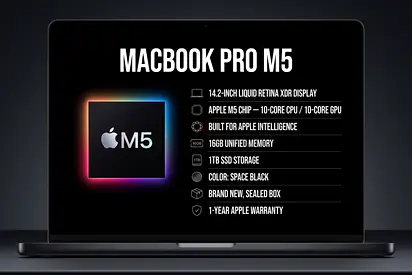 MacBook Pro 14 — M5 | 10C CPU / 10C GPU | 16GB | 1TB | Sealed box, official UAE stock