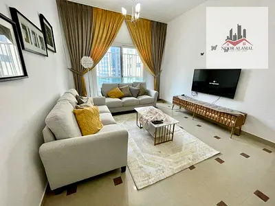 **Super Deluxe 1-Bedroom Apartment for Rent** * **Layout:** 1 Bedroom, Living Room, Kitchen, and 2 Bathrooms * **Furnishing:** Super Deluxe Furnished