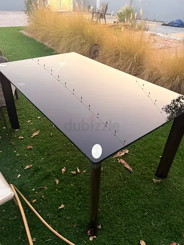 Glass Top Dining Table 6 seater excellent Condition