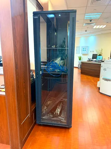 Used 42U Network Server Rack Cabinet with Glass Door