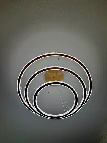 Modern LED Crystal Ring Chandelier - 4 Tier