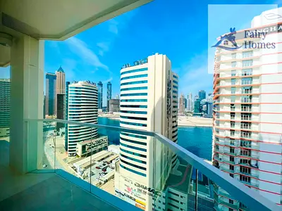 إطلالة على المسبح والمارينا | شقة بغرفة نوم واحدة | AG Tower Business Bay