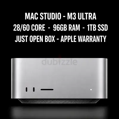 MAC STUDIO M3 ULTRA 96GB RAM 1TB SSD 28-CORE CPU 60-CORE GPU - READY NOW