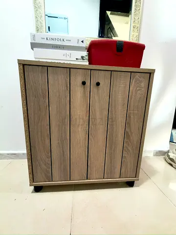 Wooden Shoe Cabinet with Two Doors
