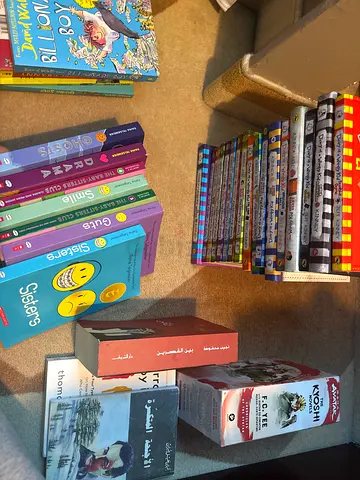 Book sets 33 (full wimpy kid, Ronald Dahl, babysitters, kyoshi, Arabic, surrounded by idiots)