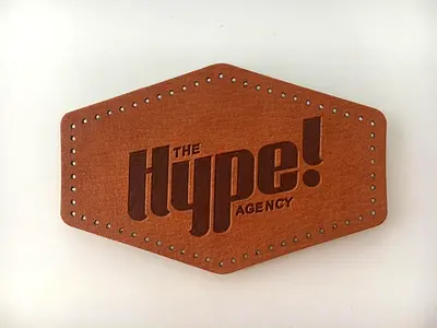 Leather logo patch / label -