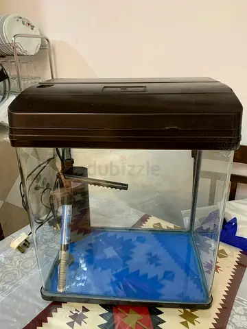 30-40L Glass Fish Aquarium Tank with Hood, Filter and Heater - Good Condition