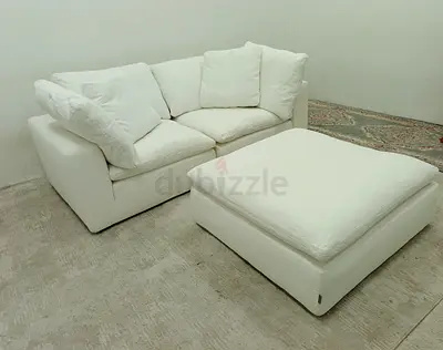 The loom collection cloud feather 🪶 filled modular sofa with ottoman