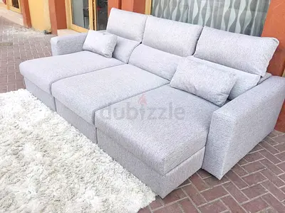 As_new ikea ESKILSTUNA L Shape Sofa bed grey