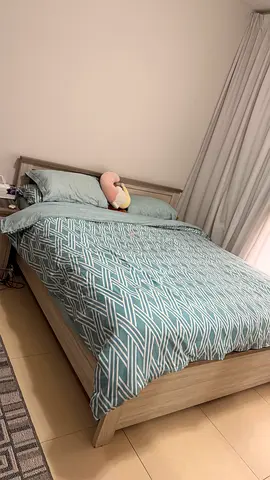 Bed with mattress
