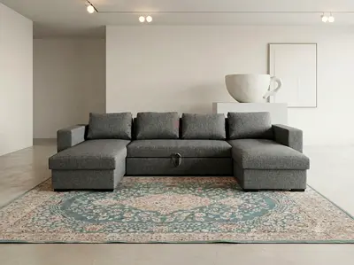 Grey Sofa Bed With Storage – 3-in-1 Function
A practical sofa bed with storage, perfect for saving s