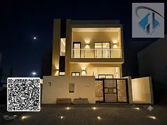 For sale in Ajman | Al Helio 2 area | 5 bedrooms, living room, majlis, and roof terrace | Freehold o