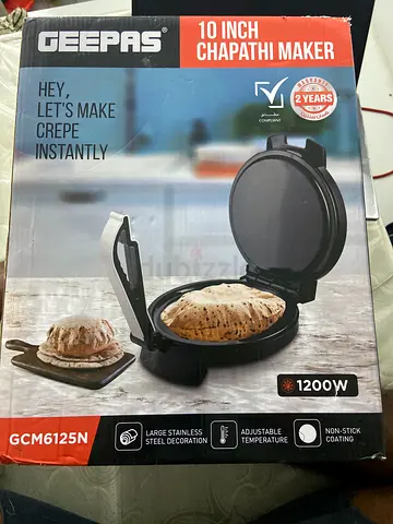 Geepas 10-inch Electric Chapathi Maker (GCM6125N) - Good Condition