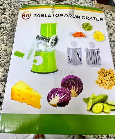 Manual Vegetable/Food Grater with Suction Base - Light Blue