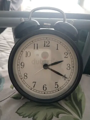 Classic Twin Bell Analog Alarm Clock - Black