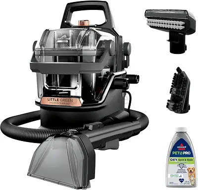 BISSELL Little Green HydroSteam Multi-Purpose Portable Carpet and Upholstery Cleaner, Car and Auto D