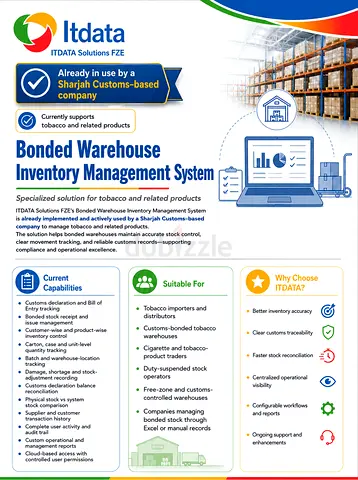 Software - Customs Bonded Warehouse Management System