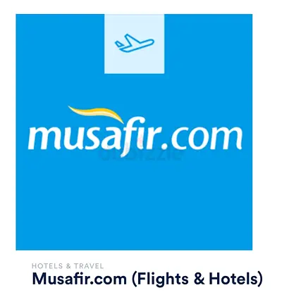 Musafir.com Flights Hotels Voucher 2000AED